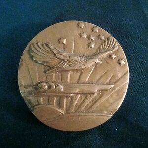 Tai Bronze Circular Brooch